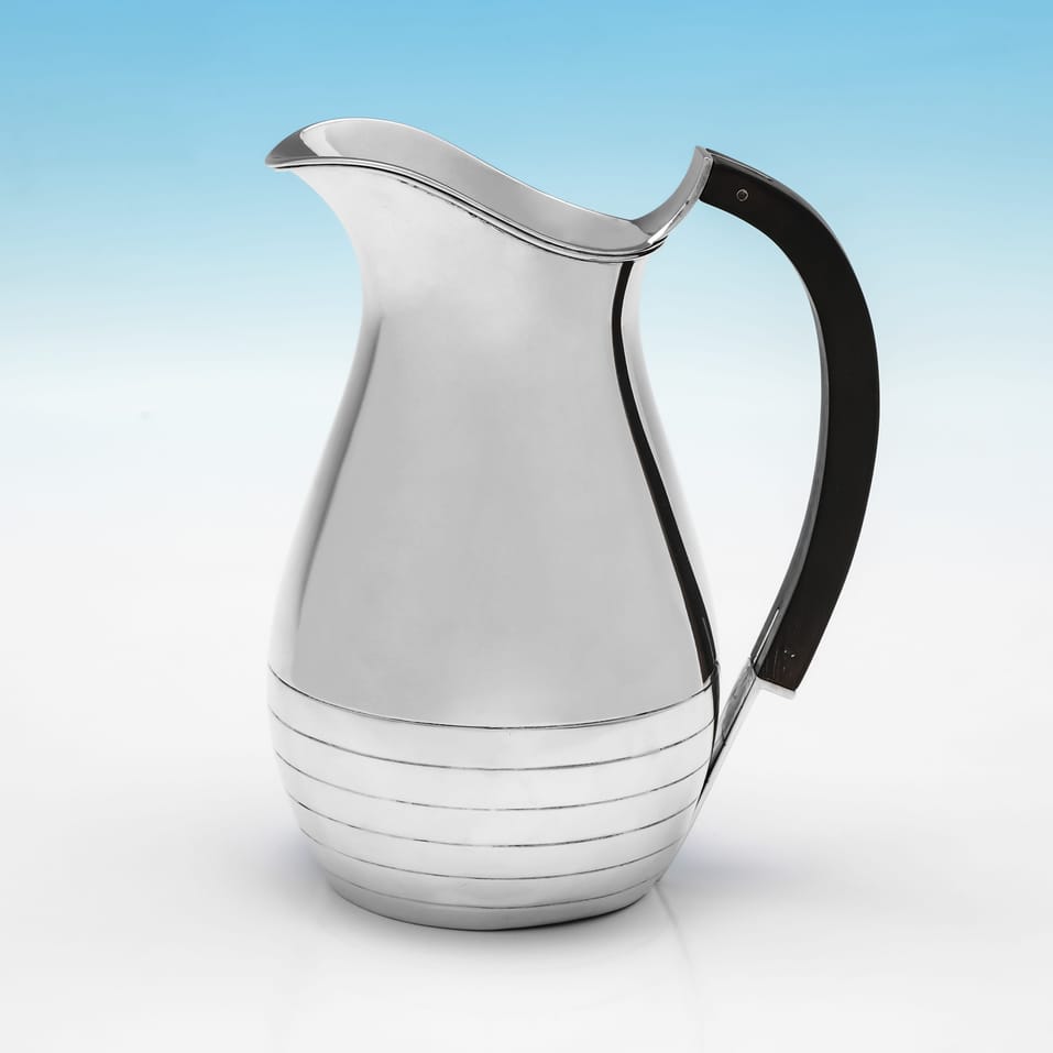 830 Standard Silver Water Jug - Fritz S. Heimburger, hallmarked in 1939 - George VI - Image 1