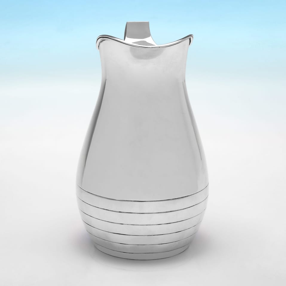 830 Standard Silver Water Jug - Fritz S. Heimburger, hallmarked in 1939 - George VI - Image 3