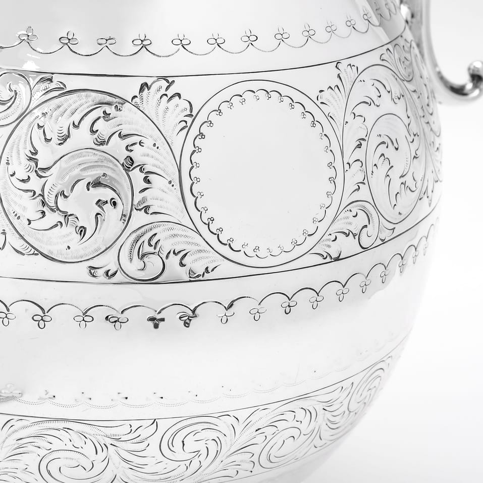 Antique Sterling Silver Large Water jug - James Jay, hallmarked in 1898 London - Victorian - Image 4