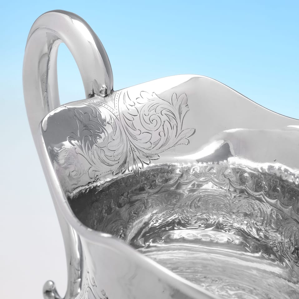 Antique Sterling Silver Large Water jug - James Jay, hallmarked in 1898 London - Victorian - Image 5