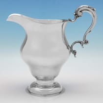 Antique Sterling Silver Water jug - L. A. Crichton, hallmarked in 1918 London - George V - Thumbnail 1