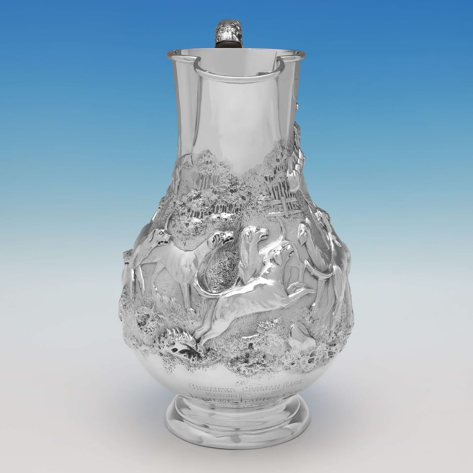 Antique Sterling Silver Water Jug - James Barclay Hennell, hallmarked in 1884 London - Victorian - Image 2