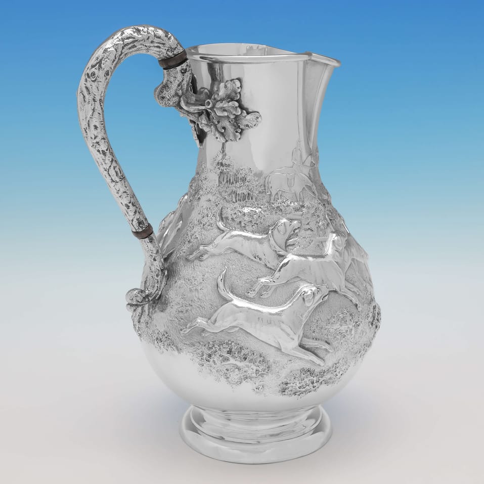 Antique Sterling Silver Water Jug - James Barclay Hennell, hallmarked in 1884 London - Victorian - Image 3