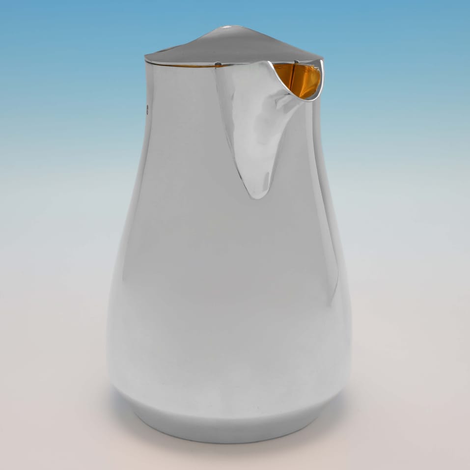 Sterling Silver Modernist Water Jug - John James Mcgreal, hallmarked in 1979 London - Elizabeth II - Image 3