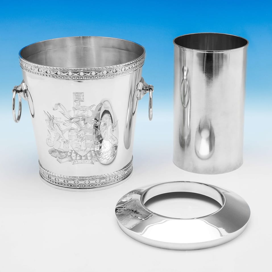 Sterling Silver Pair of Wine Coolers - I. Franks, hallmarked in 1995 London - Elizabeth II - Image 2