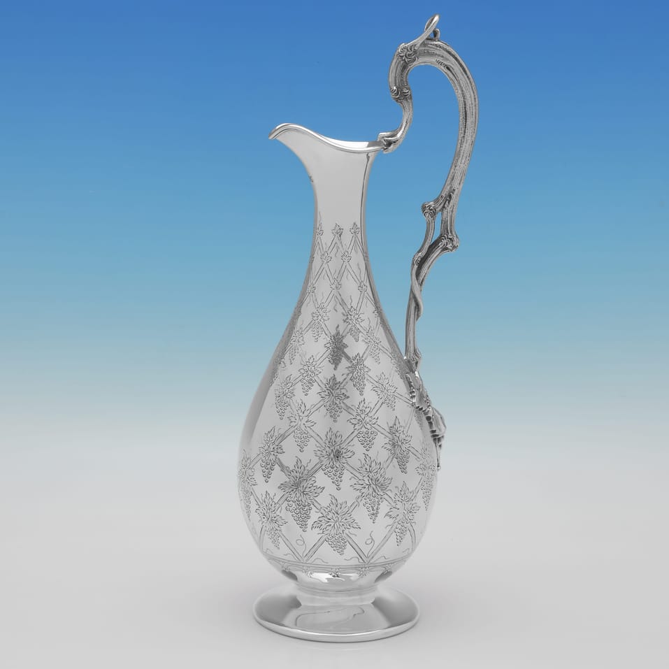 Antique Sterling Silver Wine Ewer - Goldsmiths Alliance Ltd., hallmarked in 1888 London - Victorian - Image 1