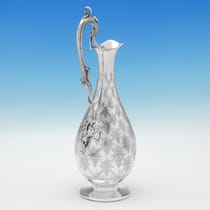 Antique Sterling Silver Wine Ewer - Goldsmiths Alliance Ltd., hallmarked in 1888 London - Victorian - Thumbnail 3