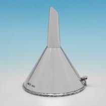 Sterling Silver Wine Funnel - Deakin & Francis, hallmarked in 1974 Birmingham - Elizabeth II - Thumbnail 1