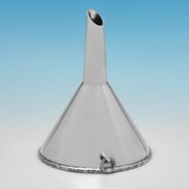 Sterling Silver Wine Funnel - Deakin & Francis, hallmarked in 1974 Birmingham - Elizabeth II - Thumbnail 2