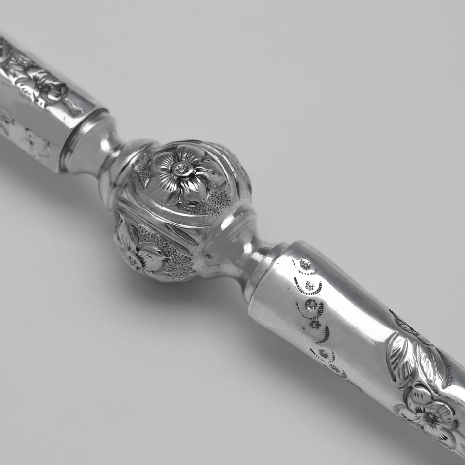 Antique Sterling Silver Yad - Jacob Fenigstein, hallmarked in 1907 London - Edwardian - Image 3